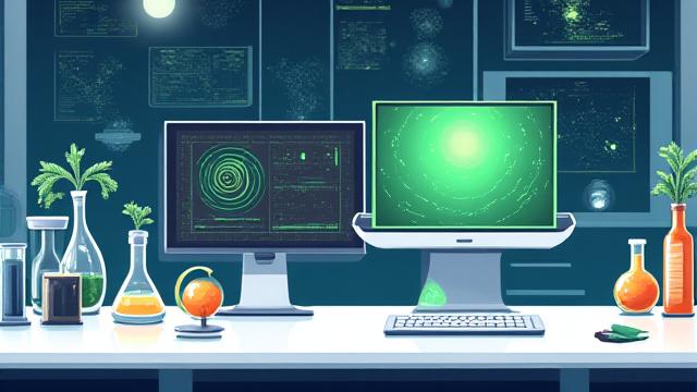 Portada del proyecto 'Astro-Labs', con un diseño minimalista de un laboratorio con elementos astronómicos, simbolizando ciencia y experimentación.